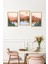 🖼️ Çerçevesiz 3'lü Dağ Manzaralı Tablo Seti – Pastel Tonlarda Doğanın Huzuru 🌄🍃 CRVS1045 13 x 17 4