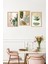 🌿 Soyut Yeşil Bitkiler ve Formlar 3’lü Uv Baskılı Mdf Tablo Seti CRVS1043 13 x 17 4