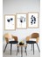 🖼️ Siyah Çiçekler Temalı 3'lü Tablo Seti – Uv Baskılı Mdf Dekorasyon CRVS1041 13 x 17 3
