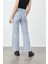 1001 Gri Kar Yüksek Bel Kadın Palazzo Denim Pantolon – Düz Kesim, Bol Paça, Premium Pamuklu Kumaş 3