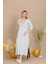 Lady Lingerie Düğmeli Dantel Yakalı Gecelik ve Dantel Kol Yaka Detaylı Sabahlık Hamile&lohusa 2'li Set Gecelik 2