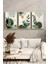 🌿 3’lü Çerçeveli Bitki ve Geometrik Şekilli Modern Tablo Seti – Uv Baskılı, Mdf Zeminli 🟠 CRV1032 23 x 32 4