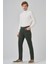 Erkek Haki Denim 5 Cep Slim Fit Jean Kot Pantolon 2