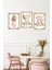 🖼️ Vintage Pembe Çiçekli Mutfak Temalı 3'lü Uv Baskılı Tablo Seti - Mdf (Çerçevesiz) CRVS1049 13 x 17 4