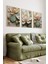 🌿 3'lü Çerçeveli Lotus Çiçek Temalı Mdf Tablo Seti – Ahşap Çerçeve, Uv Baskı 🪷 CRV1029 23 x 32 1