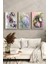 💐 3'lü Çerçeveli Renkli Çiçek Kompozisyonu Tablo Seti –ahşap Çam Çerçeveli, Uv Baskılı🌿 CRV1026 23 x 32 5