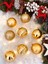 Yılbaşı Çam Ağacı Süsü Gold Altın Top Süs 8 cm 8 Li Paket Cici Top 1