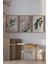 🌸3’lü Çerçeveli Beyaz Çiçek ve Yaprak Temalı Modern Tablo Seti – Uv Baskılı, Mdf Zeminli 🌿 CRV1034 23 x 32 3