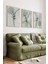 3’lü Çerçeveli Yeşil Tonlarda Minimal Çizgisel Bitki Tablo Seti –uv Baskılı, Mdf Zeminli 🖼️ CRV1031 23 x 32 1
