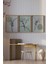 3’lü Çerçeveli Yeşil Tonlarda Minimal Çizgisel Bitki Tablo Seti –uv Baskılı, Mdf Zeminli 🖼️ CRV1031 23 x 32 2
