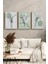 3’lü Çerçeveli Yeşil Tonlarda Minimal Çizgisel Bitki Tablo Seti –uv Baskılı, Mdf Zeminli 🖼️ CRV1031 23 x 32 4
