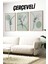 3’lü Çerçeveli Yeşil Tonlarda Minimal Çizgisel Bitki Tablo Seti –uv Baskılı, Mdf Zeminli 🖼️ CRV1031 23 x 32 5