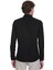 Siyah Slim Fit Slim Yaka Pamuklu Uzun Kollu Gömlek 5