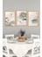 🖼️ Lotus ve Japon Balığı Temalı 3'lü Uv Baskı Tablo Seti (Çerçevesiz) CRVS1042 13 x 17 5