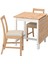 Pınntorp Mutfak Masası Takımı Açık Kahverengi Beyaz Katorp Natürel 2 Sandalyeli Katlanabilir 67 / 124 Cm 1