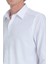 Beyaz Slim Fit Slim Yaka Pamuklu Uzun Kollu Gömlek 5