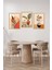 🌿 Toprak Tonlarında Vazo ve Yaprak Temalı 3’lü Çerçevesiz Tablo Seti - Çerçevesiz Mdf CRVS1059 13 x 17 2