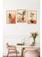 🌿 Toprak Tonlarında Vazo ve Yaprak Temalı 3’lü Çerçevesiz Tablo Seti - Çerçevesiz Mdf CRVS1059 13 x 17 4