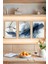 ✨ Lacivert ve Altın Renkli Soyut Dalgalar Temalı 3’lü Tablo Seti Çerçevesiz Mdf Uv Baskı CRVS1056 13 x 17 1