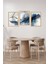 ✨ Lacivert ve Altın Renkli Soyut Dalgalar Temalı 3’lü Tablo Seti Çerçevesiz Mdf Uv Baskı CRVS1056 13 x 17 2