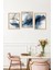 ✨ Lacivert ve Altın Renkli Soyut Dalgalar Temalı 3’lü Tablo Seti Çerçevesiz Mdf Uv Baskı CRVS1056 13 x 17 4