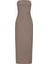 Becasue Of Alice Strapless Ruched Midaxi Dress Büzgü Detaylı Straplez Midaxi Elbise 2