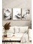 🌿 Dağ Manzaralı Çin Mürekkep Stili 3’lü Çerçeveli Tablo Seti🌿 CRV1105 23 x 32 5