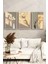 🌿 Gölge Efektli Modern Çiçek ve Kelebek Temalı 3'lü Tablo Seti🌿 CRV1100 23 x 32 5