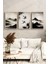 🌄 Doğanın Sessiz Dili: Çerçeveli Siyah-Beyaz Japon Minimalist Stil 3’lü Tablo Seti🌄 CRV1108 23 x 32 5