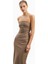 Becasue Of Alice Strapless Ruched Midaxi Dress Büzgü Detaylı Straplez Midaxi Elbise 4