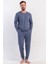 Erkek Füme Uzun Kollu Bisiklet Yaka Penye Pijama Takımı C8T5N0405 1