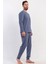Erkek Füme Uzun Kollu Bisiklet Yaka Penye Pijama Takımı C8T5N0405 2