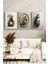 🌿 Modern Bitki Vazoları Temalı 3’lü Çerçeveli Tablo Seti🌿 CRV1094 23 x 32 5