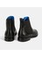 Kadın Mavi Astar Detaylı Siyah Chelsea Deri Bot 9