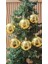 Yılbaşı Ağacı Süsü 6 cm Cici Gold Küre Top Süs Parlak Süs Büyük Küre 6lı 1