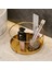 Santkuee Altın Metal Makyaj Organizatör Raf Depolama Sepeti Yuvarlak Tel Vanity Organizatör Raf Dresser Banyo Için 21X9.5 cm (Yurt Dışından) 2