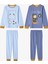 Erkek Çocuk Let's Play Oyun Desenli Pamuklu Uzun Kollu 2'li Pijama Takımı 13