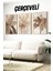 🌸 Bej Çiçek Temalı 3’lü Çerçeveli Tablo Seti – Modern Dekoratif Şıklık 🌸 CRV1122 23 x 32 1