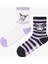 Çok Renkli Kız Çocuk Lic Kuromi 2li Soket Çorap 1