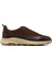 Erkek Kahverengi Kalın Tabanlı Deri Casual Sneaker 25WFD630514 1