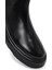 Erkek Siyah Kalın Tabanlı Deri Chelsea Bot 25WFD631818 8