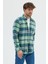 Erkek Kalın Flanel Oduncu Gömlek - Geniş Kareli, Cepsiz, Kışlık Uzun Kollu Overshirt 3
