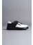 SLW155 Warrior Bağcıklı ve Fermuarlı Cilt Erkek Günlük Sneaker Ayakkabı Cst - Siyah/beyaz 4