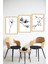🖼️ Siyah Beyaz Minimal Çiçek ve Dal Temalı 3'lü Çerçeve Görünümlü Tablo Seti 🌟 CRVS1103 13 x 17 3