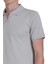 Gri Regular Fit Apaş Yaka Pamuklu Tişört 4