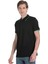 Siyah Regular Fit Polo Yaka Pamuklu Rayon Tişört 1