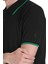 Siyah Regular Fit Polo Yaka Pamuklu Rayon Tişört 5