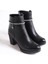 Arıa Fermuarlı Ortopedik Taban Taşlı Topuklu Kadın Bot St - Siyah 4