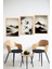 🌕 Dağlar, Kuşlar ve Ay Temalı Çerçeve Görünümlü 3’lü Dekoratif Tablo Seti 🌟 CRVS1108 13 x 17 3