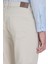 Ekru Slim Fit 5 Cep Pamuklu Kanvas Pantolon 4